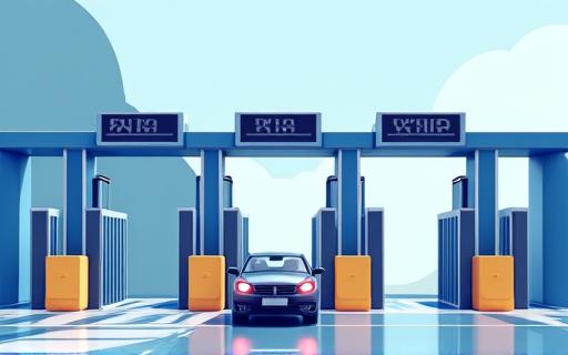 Symbol mýtné brány a elektronické dálniční známky