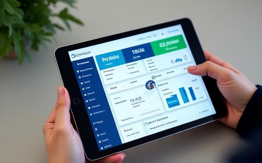 Dashboard pro správu vozového parku na tabletu